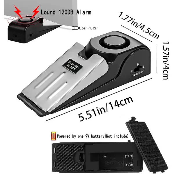 Door step alarm with modes